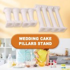 8pcs set White Small  Plastic Cake Pillars wedding Cake Pillars Stand5890