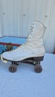 Vintage Riedell White Roller Skates Size 8 5 With Case