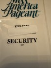 Miss America Pageant Official Security Pass