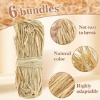 Sukh Natural Raffia Ribbon - 6pcs Raffia Straw For Florist Bouquets Decoratio   