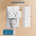 Dewenwils Indoor Wireless Remote Control Outlet Plug In W 2 Remotes  5 Sockets