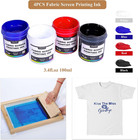 46 Pieces Screen Printing Kit With 4 Color Screen Printing Ink  2 Size Screen Pr
