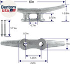 4 Inch 6 Inch 8 Inch 10 Inch Dock Cleat hot Dipped Galvanized Cast Iron electrop
