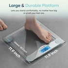 Digital Body Weight Bathroom Gym Scale 6mm Tempered Glass 400lbs Weight Training
