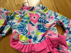 Tommy Bahama 2 Pc Swimsuit 12-18  Mo Tropical Infant Rashguard   Bikini Bottoms