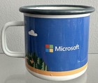 Rare Lot Of 2 Microsoft Logo Camp Cup Mug Tea Coffee With Handle Free Shipping
