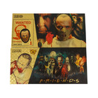 7 Pcs Usa Horror Movies Golden Cards Anime Kids Tickets Game Playing Collection