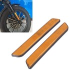 Front Fork Reflectors For Harley Touring Lower Legs Sliders Dyna Glide Yellow