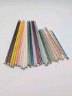 Vintage Mixed Lot 40 Boye Knitting Needles With Basket