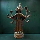 Very Old Nepali Ardhanarishvara Eight Armed Shiva God   Goddess Bronze Statue