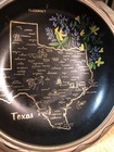 Vintage 1950   s Toleware Texas Souvenir Metal Bowl 