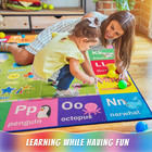 6x9 Feet Non Slip Play Mat Alphabet Numbers Cartoon Animals Shapes Educational F
