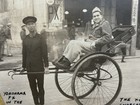Vintage Post Wwii Photo Occupied Japan 8th Army Px Yokohama Rickshaw Snapshot   