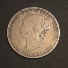 Antique Newfoundland Victoria 50 Cents  925 Silver Undated Altered Love Coin