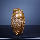 Chinese Boxwood Carved Exquisite Cicada Statue Wooden Figurine Decor Art Pendant