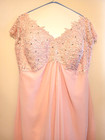 Zbyes Lace Cap Sleeve Mother Of The Bride Chiffon Formal Dress Pink 20 Plus