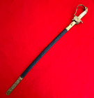Ultra Rare U s  Pre-civil War M1841 Naval Officer Sword Etched Blade W  Scabbard