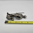 Vintage 4    Hudson Pewter Minuteman Soldier W Rifle 1972 Baston Copr Rev War Guc