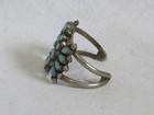 Small  child Size  Navajo Turquoise   Silver Bracelet 4 1 8  With 1  Gap