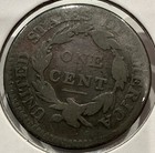 1814 Classic Head Large Cent 1c Us Coin - F Detail Original Surfaces  g218 