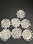 Set Of 7 Aluminum Coasters Floral Dogwood Design 3  Round Vintage Style