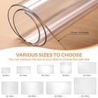 Transparent Pvc Tablecloth Clear Waterproof Table Cover Plastic Desk Protector