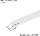 Shower Door Side Seal  U-type Shower Door Sweep For 1 4  Glass 130  Long Silicon