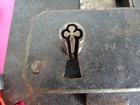 Antique Cabinet Lock  With Clover Shape Barrel   Key  Lock  Padlocks