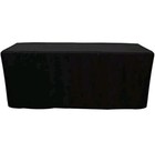 5 Feet Black Tablecloth Fitted Polyester Table Cover Wedding Banquet Event Table
