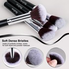 Solve 32 Pcs Professional Makeup Brush Set  Wooden Handle  Black Kit