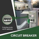 Rv Temporary Power Outlet Panel With Breaker  Etl Listed 20 30 50 Amp Rv Recepta