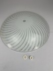 Vintage Large Atomic Swirl Round Glass Saucer Light Shade Mid Century 14 75 