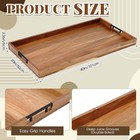 Blushtier 40 X 20 Inch Wood Serving Tray Extra Large Ottoman Tray Handle