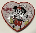 Disney Mickey   Minnie Mouse Valentine Heart Shaped Tin 7 25   