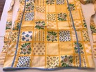Vintage Full Bib Apron W  Pockets Yellow Floral Grannycore