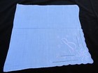 Vintage Embroidery Hankie Monogram Letter B Handkerchief Pink Emb Hanky 1252