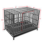 Heavy Duty Dog Kennel Pet Iron Crate Cage 47 Inch New
