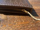 Vintage Winder Vanity Travel Grooming Set Kit Alligator Leather Crocodile Case