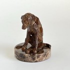 George Bumann Sculpture    sweet Charlie Brown    Labrador Bronze 3 45 Signed