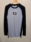 Mens L Nike Ncaa Georgia Bulldogs Baseball Team Issued Pe Ls Ribbed Raglan Shirt