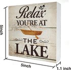 Funny Lake House Wooden Box Sign Desk Decor Retro Relax You Are At The Color 