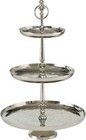Whw Old World Grand Hotel 3 Tier Cake   Cupcake Stand Silver Aluminum 19  New