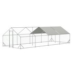 10 X 26 Ft  Large Metal Walk-in Chicken Coop Galvanized Poultry Cage With Cover