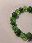 Green Bling Beaded Bracelet Girls Kids Jewelry Birthday Gifts Handmade