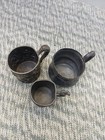 3- Silverplated Ornate Mugs 1 Has A Cat On The Handle