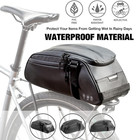 Bike Rear Bag Black Reflective Water Resistant 8l Storage Multipocketed W straps