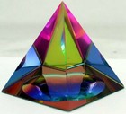 Crystal Iridescent Pyramid - Rainbow Colors 2 3  With Gift Box