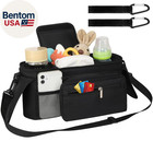Universal Stroller Organizer With Insulated Cup Holder Detachable Phone Bag And