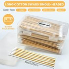 500 Cotton Swabs 6-inch Long Wooden Handle Lint Free Single Tip