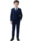 Kids Tuxedo Suit 5-piece Slim Fit Formal Outfit For Wedding Ring Bearer - Adjust